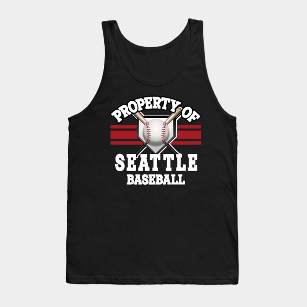 Proud Name Seattle Graphic Property Vintage Baseball Tank Top by QuickMart